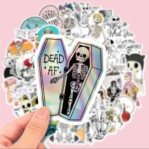 50pcs Skull Graffiti Stickers For Decorating Phone, Laptop, Luggage, Notebook